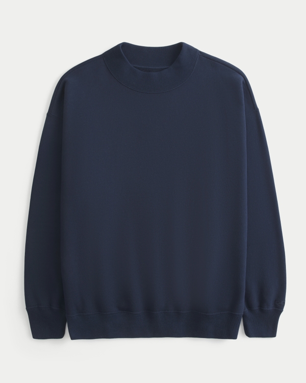 Oversized Mock-Neck Sweatshirt