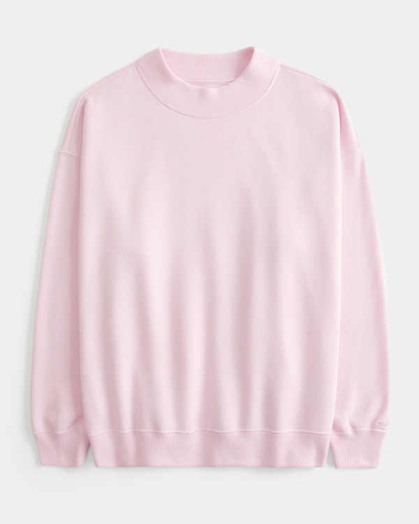 Oversized Mock-Neck Sweatshirt