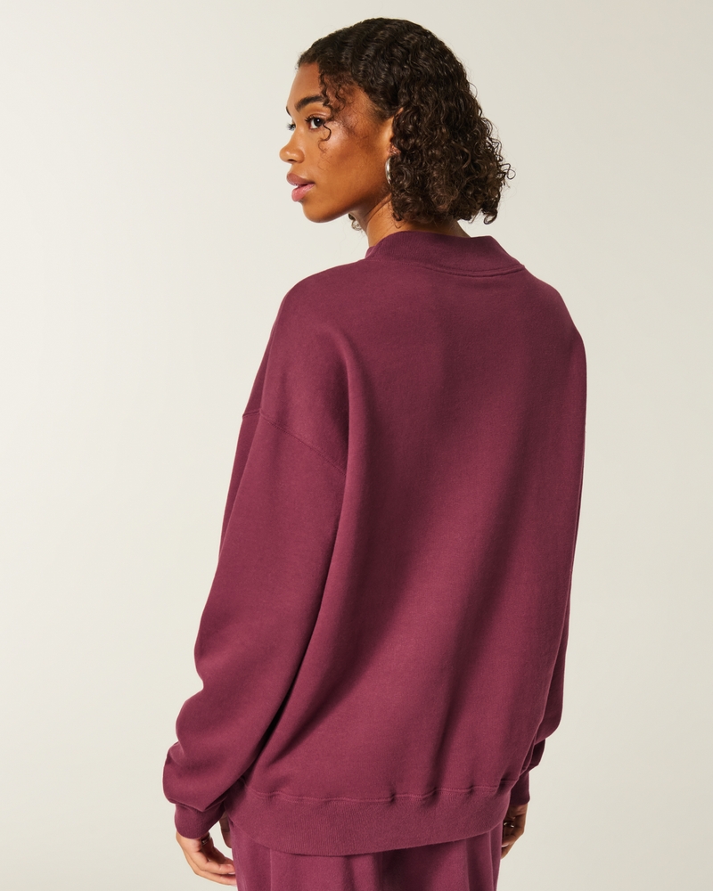 Oversized Mock-Neck Sweatshirt
