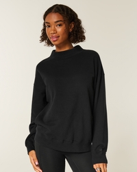 Oversized Mock-Neck Sweatshirt