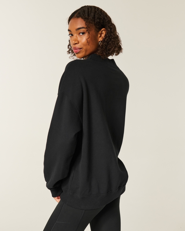 Oversized Mock-Neck Sweatshirt