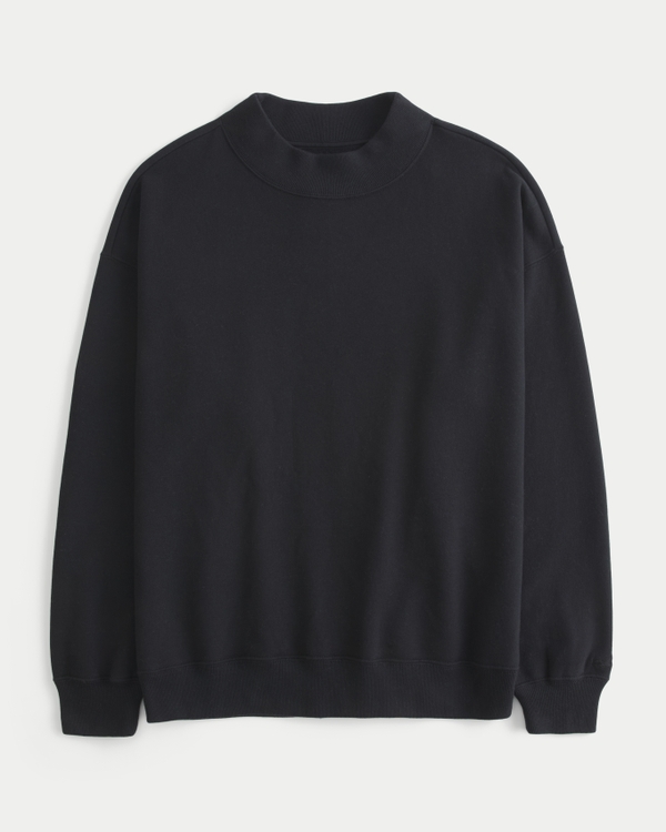 Oversized Mock-Neck Sweatshirt