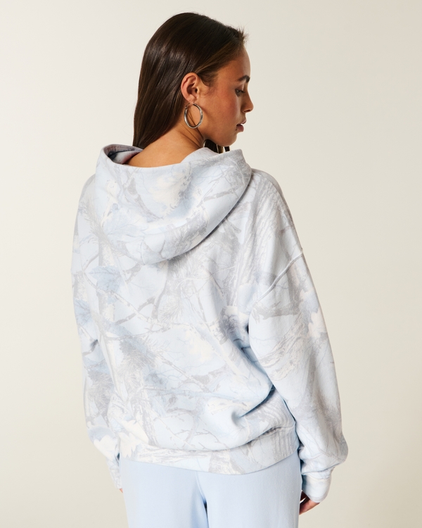 Oversized Zip-Up Camo Hoodie