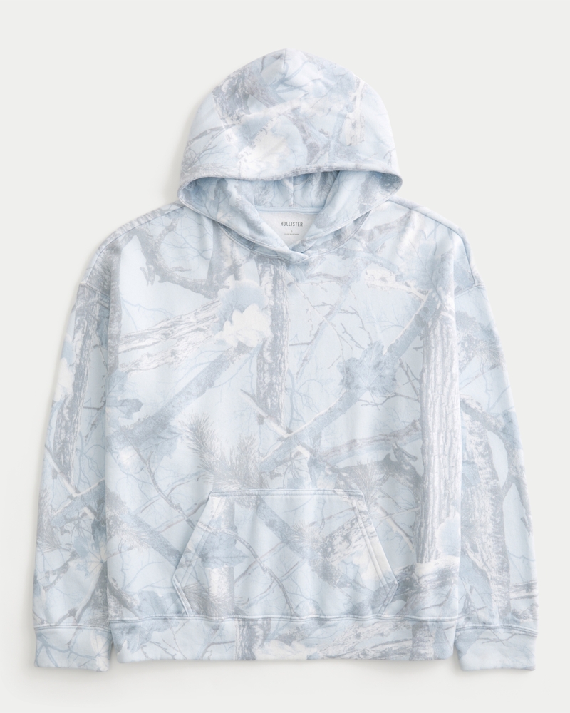 Oversized Zip-Up Camo Hoodie