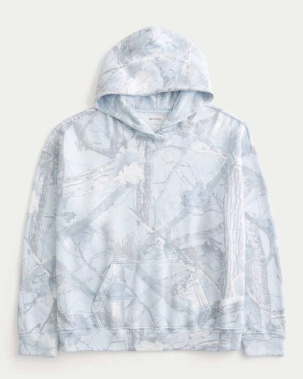 Oversized Zip-Up Camo Hoodie