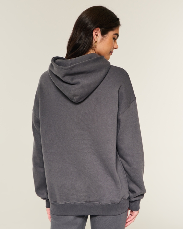 Oversized Hoodie, Charcoal Grey view 2