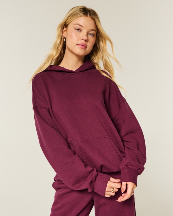 Oversized Hoodie, Mulberry view 1