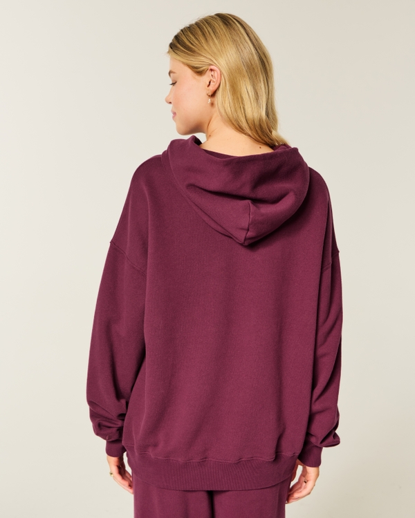Oversized Hoodie, Mulberry view 2
