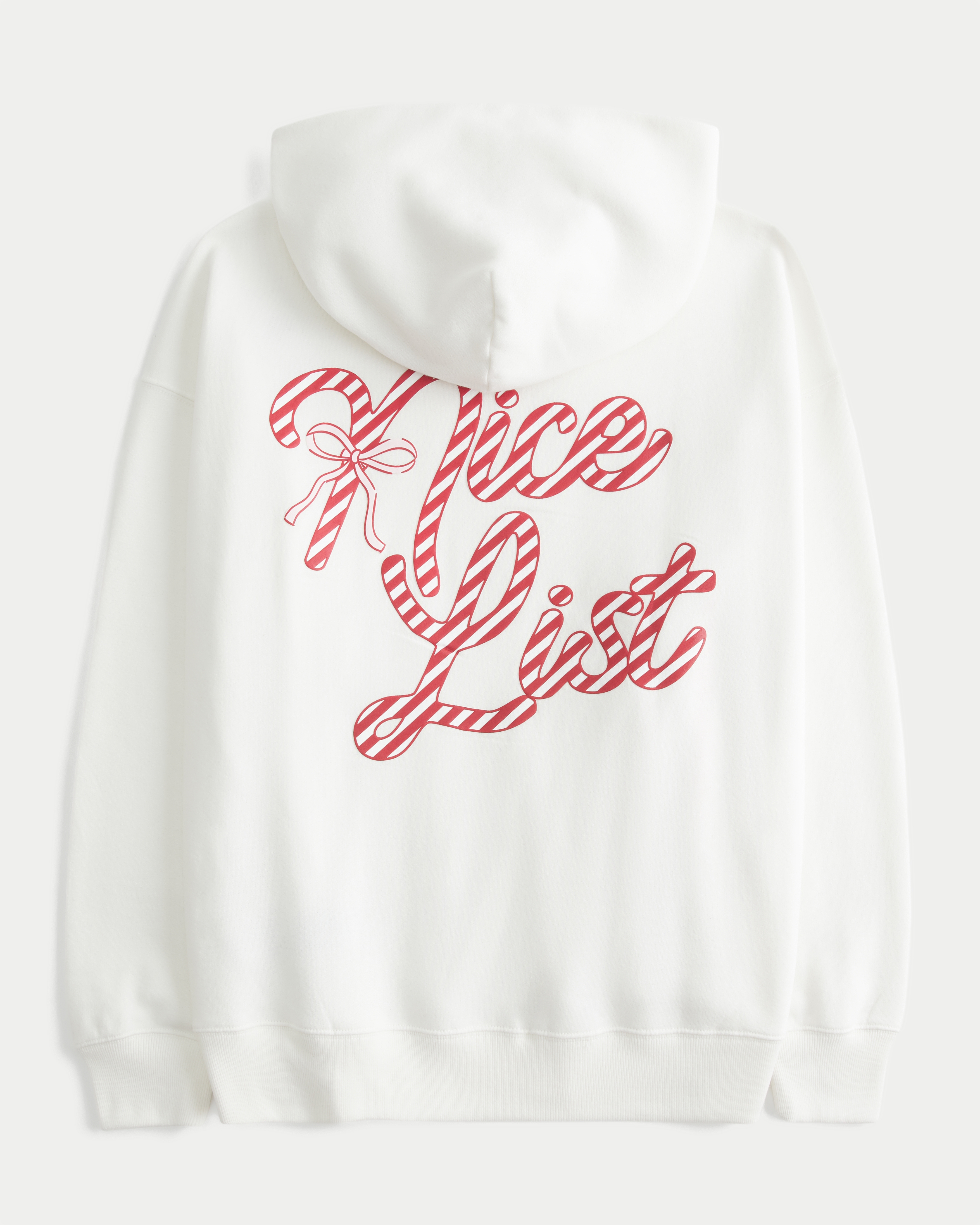 Hollister Feel Good Oversized Candy Cane Graphic Hoodie