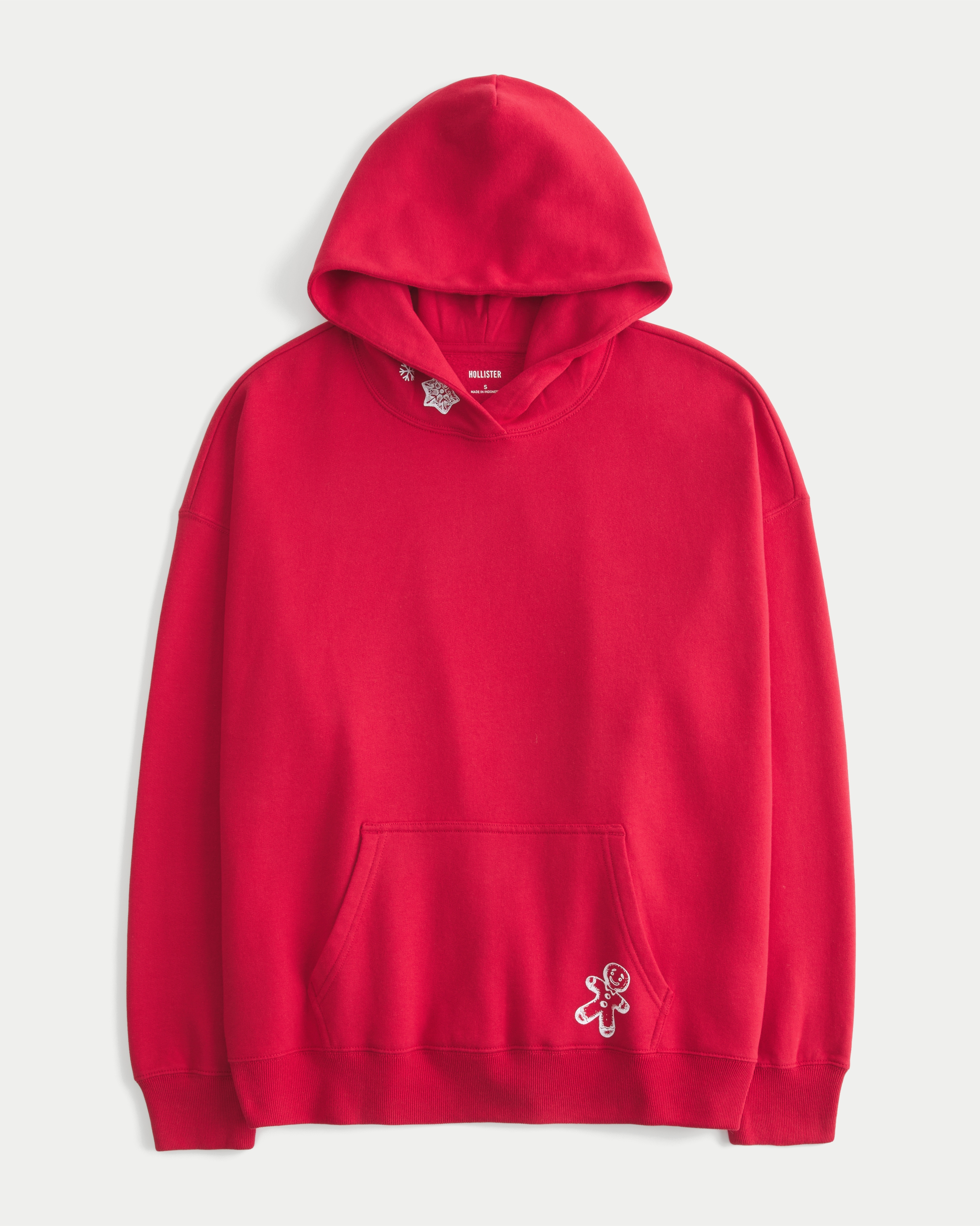 Hollister Oversized Glitter Print Sugar Graphic Hoodie