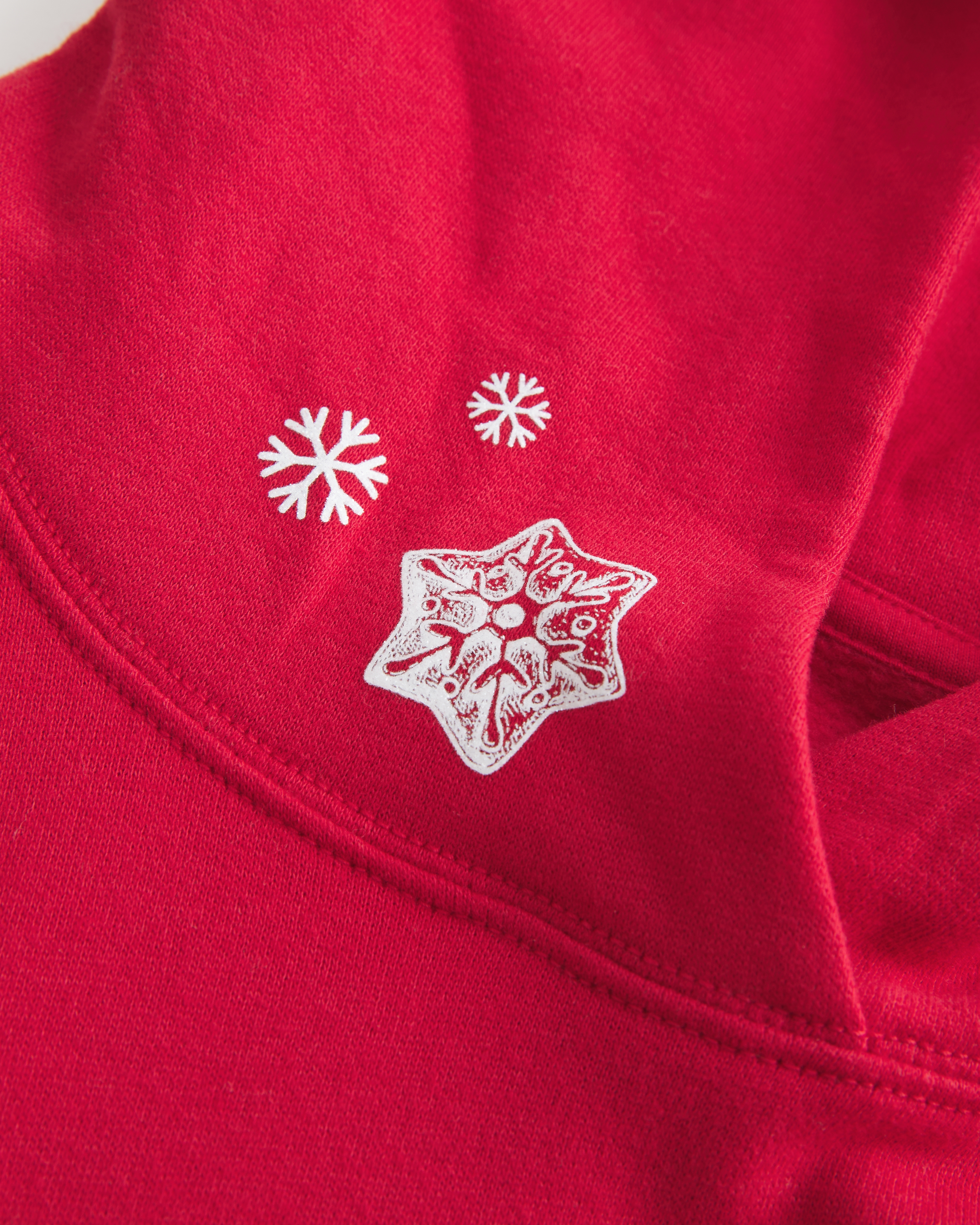 Hollister Oversized Glitter Print Sugar Graphic Hoodie