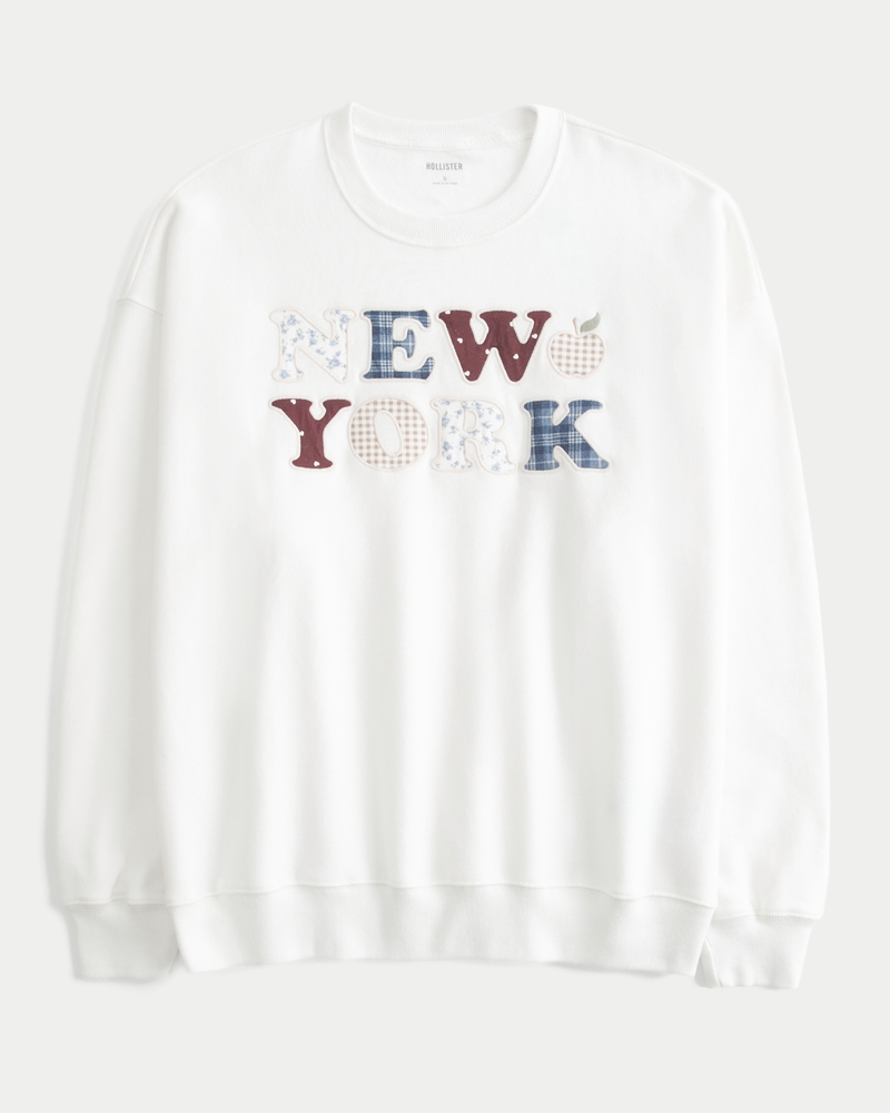 Oversized New York Graphic Crew Sweatshirt