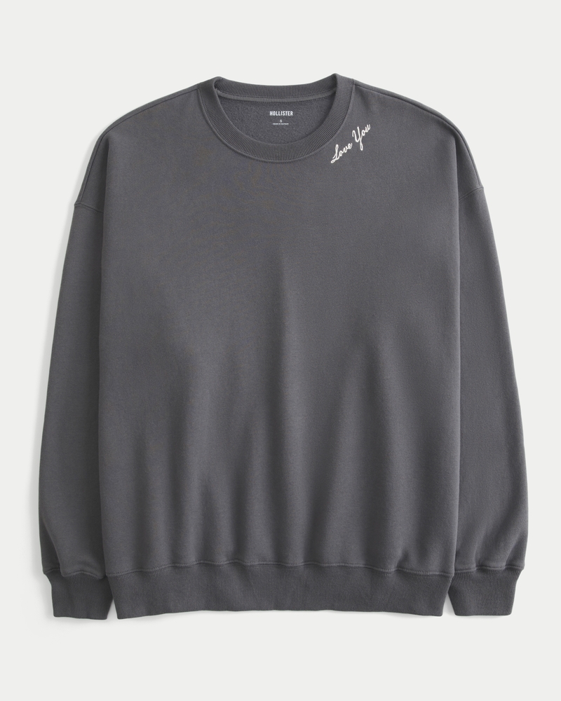 Oversized Angel Wings Graphic Crew Sweatshirt