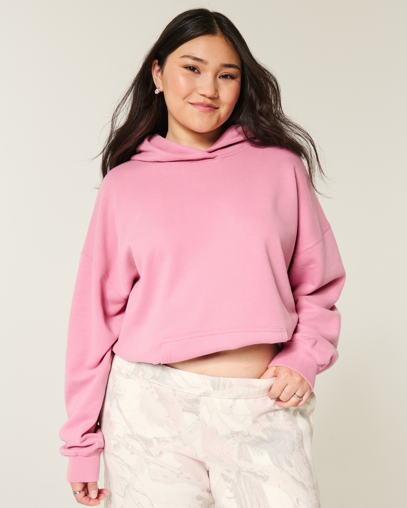 Hollister Feel Good Fleece Switzerland Graphic Oversized Hoodie