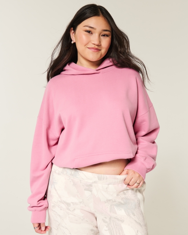 Hollister Feel Good Fleece Oversized Hoodie, Rose view 1