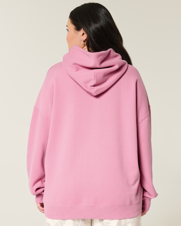 Hollister Feel Good Fleece Oversized Hoodie, Rose view 2