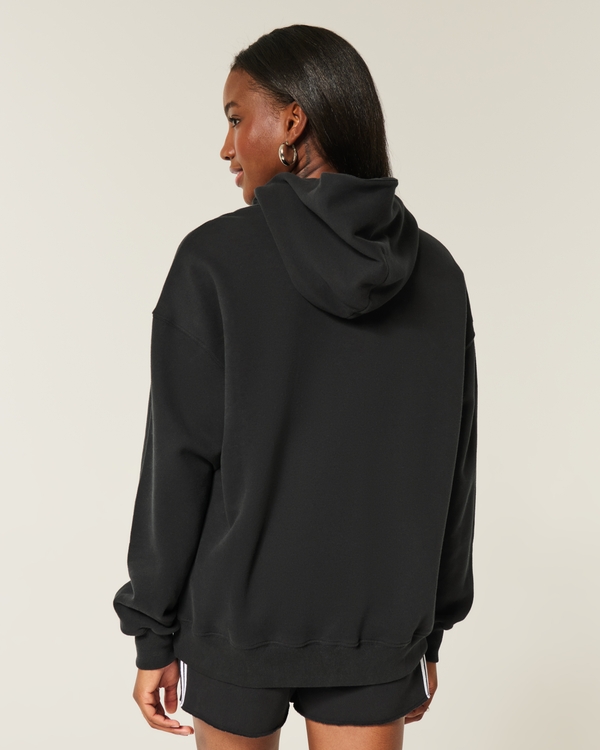 Hollister Feel Good Fleece Oversized Hoodie, Black view 2