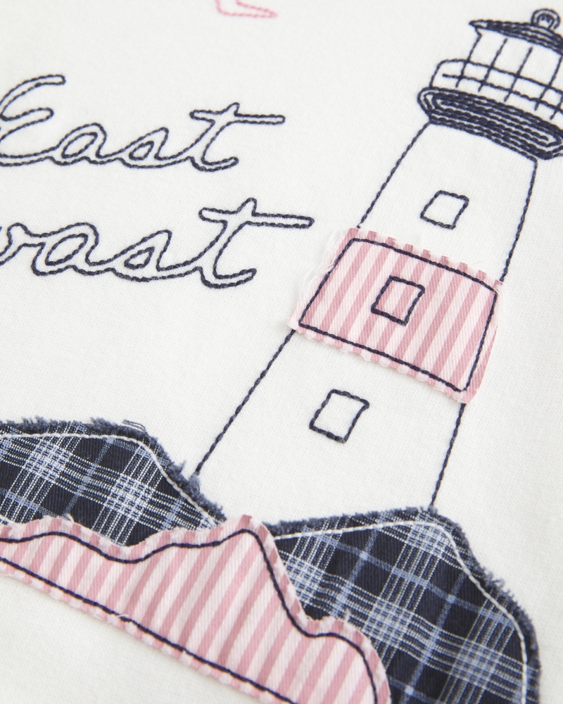 Oversized East Coast Graphic Hoodie
