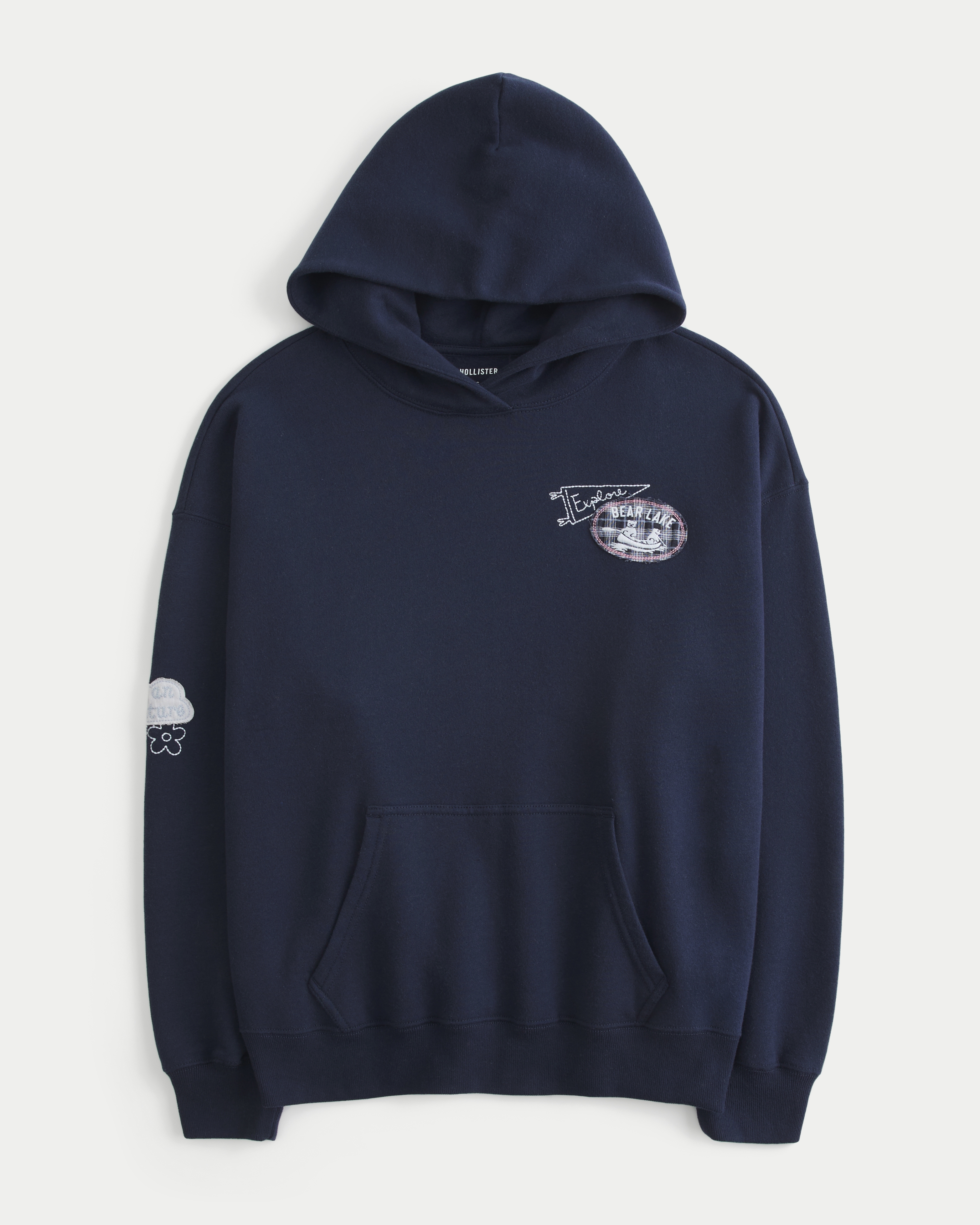 Oversized Bear Lake Graphic Hoodie