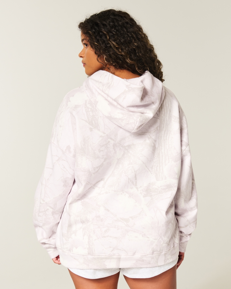 Oversized Pink Camo Hoodie