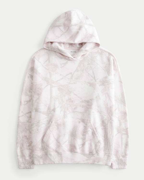 Oversized Pink Camo Hoodie