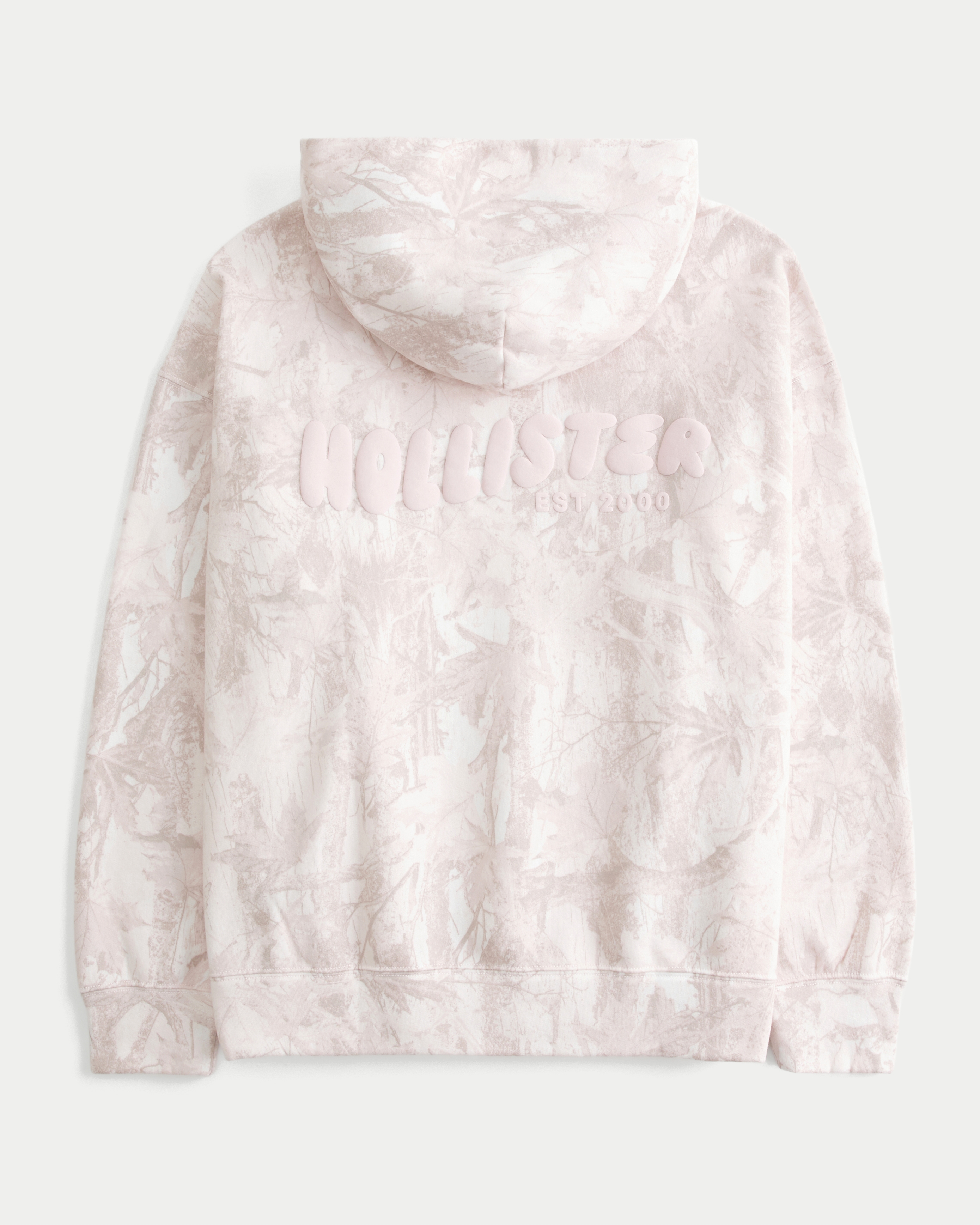 Hollister Feel Good Oversized Logo Graphic Camo Hoodie