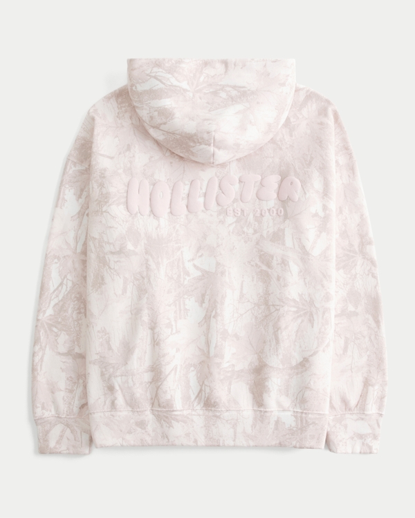 Hollister Feel Good Oversized Logo Graphic Camo Hoodie