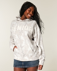 Oversized Senior Graphic Camo Hoodie