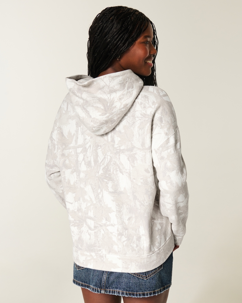 Oversized Senior Graphic Camo Hoodie