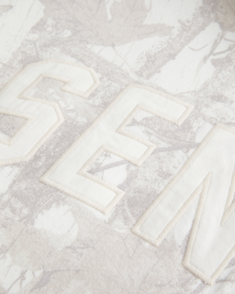 Oversized Senior Graphic Camo Hoodie