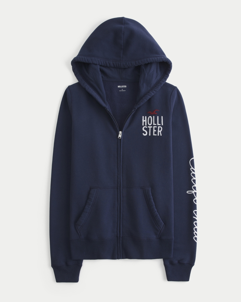 Logo Graphic Zip-Up Hoodie
