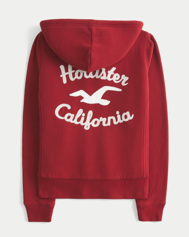 Holiday Vault Release Sherpa-Lined Zip-Up Logo Graphic Hoodie