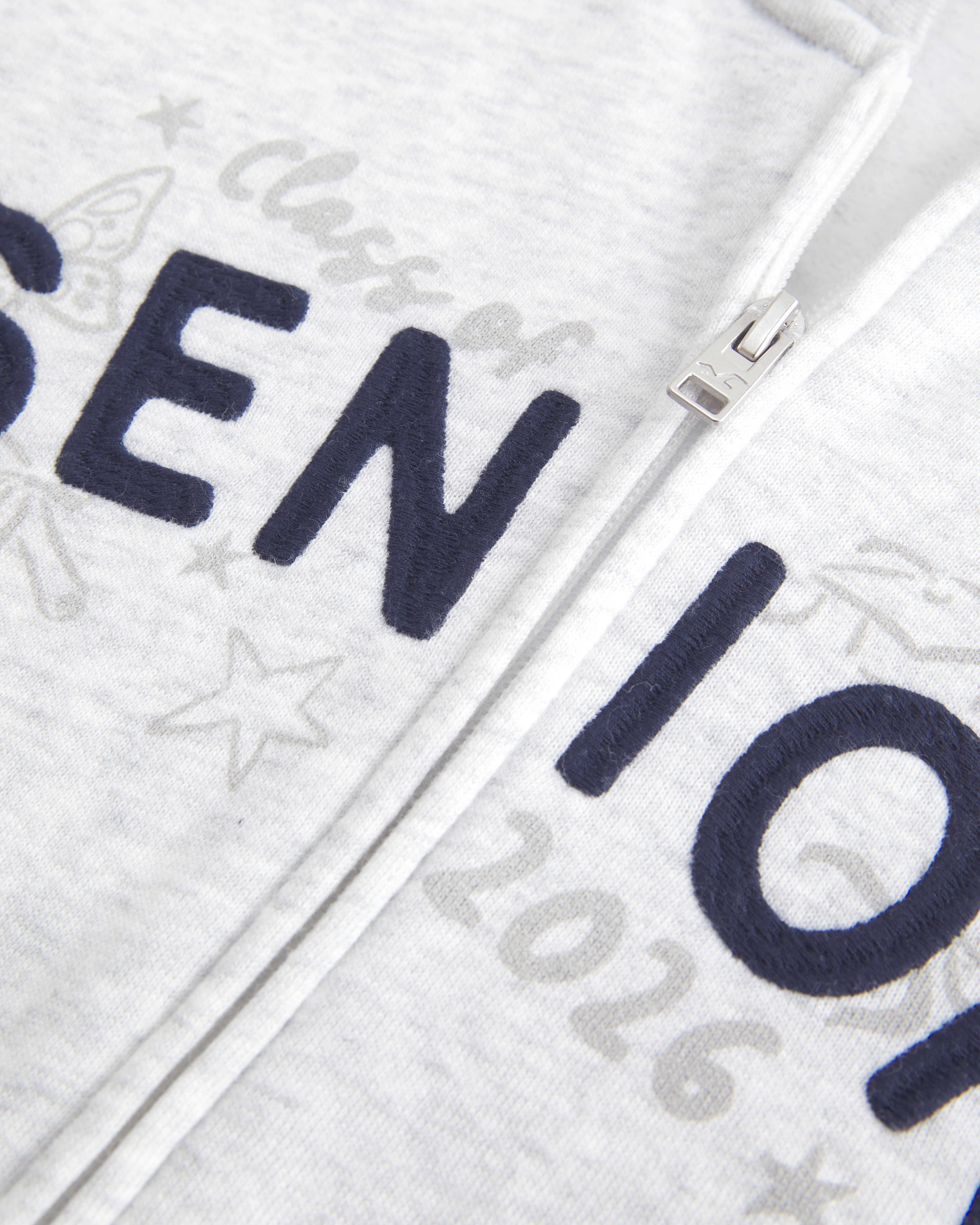 Hollister Feel Good Zip-Up Senior Graphic Hoodie