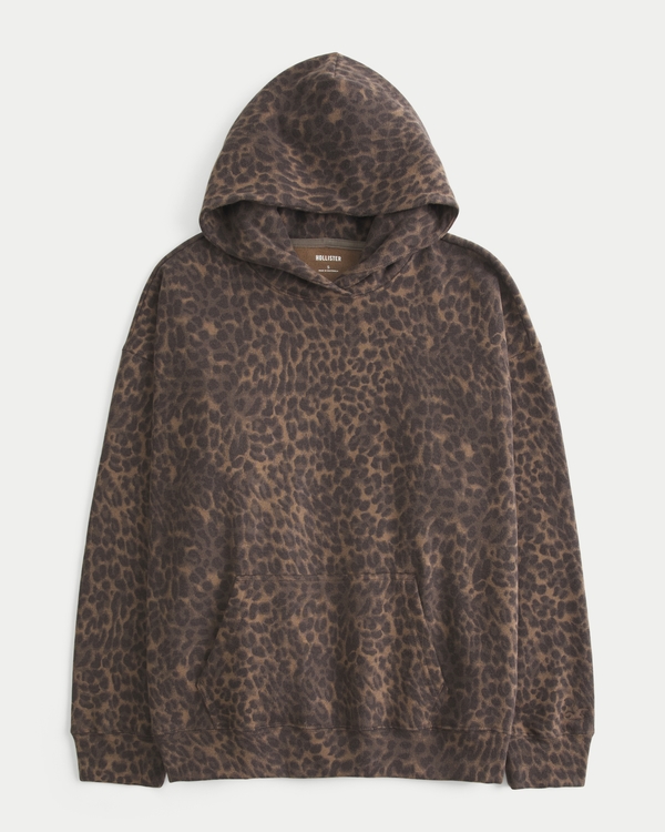 Oversized Leopard Print Sweatshirt