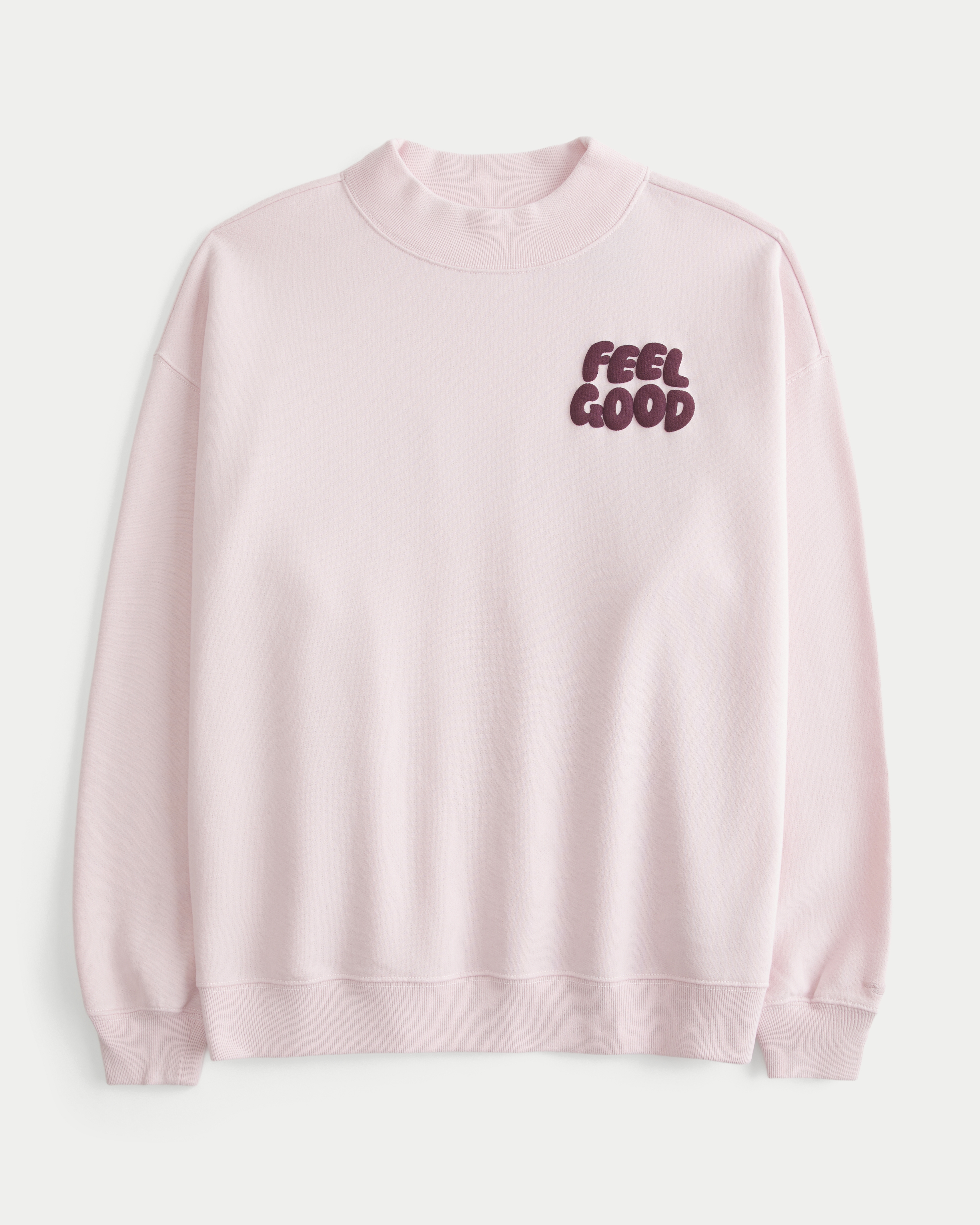 Hollister Feel Good Graphic Mock-Neck Sweatshirt