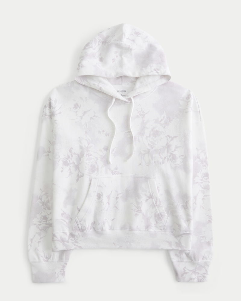 Women's Easy Floral Pattern Hoodie | Women's Clearance