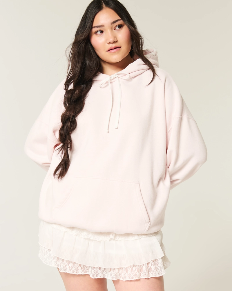 Oversized Pink Camo Hoodie