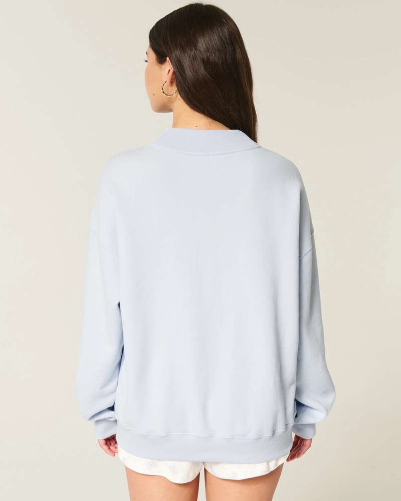 Oversized Mock-Neck Sweatshirt