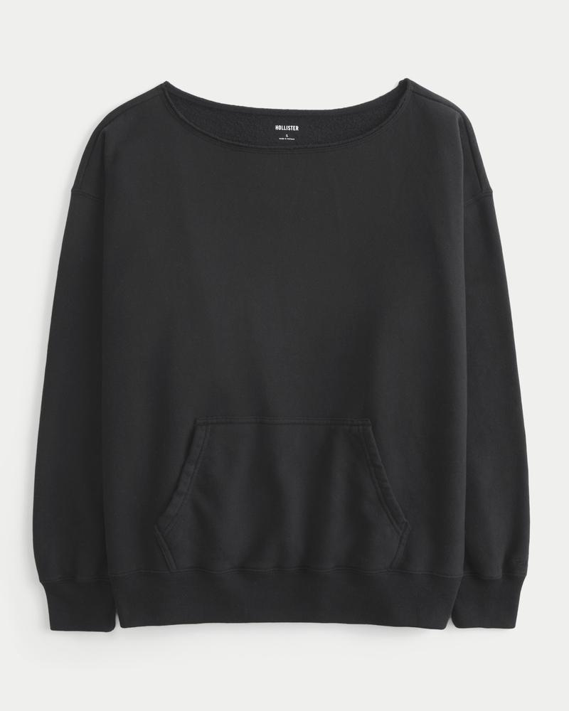 Oversized Off-the-Shoulder Sweatshirt