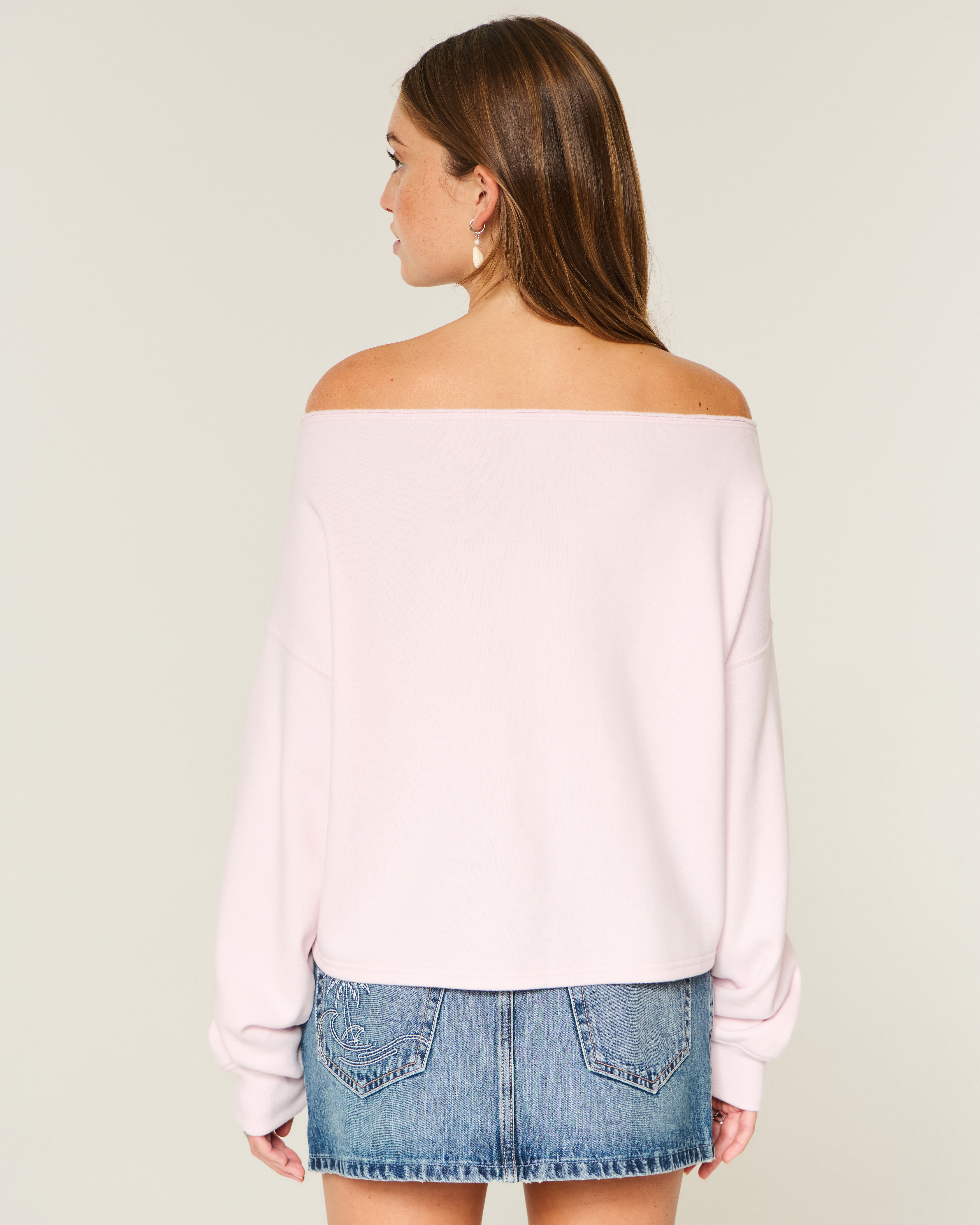 Easy Double Off-the-Shoulder Sweatshirt