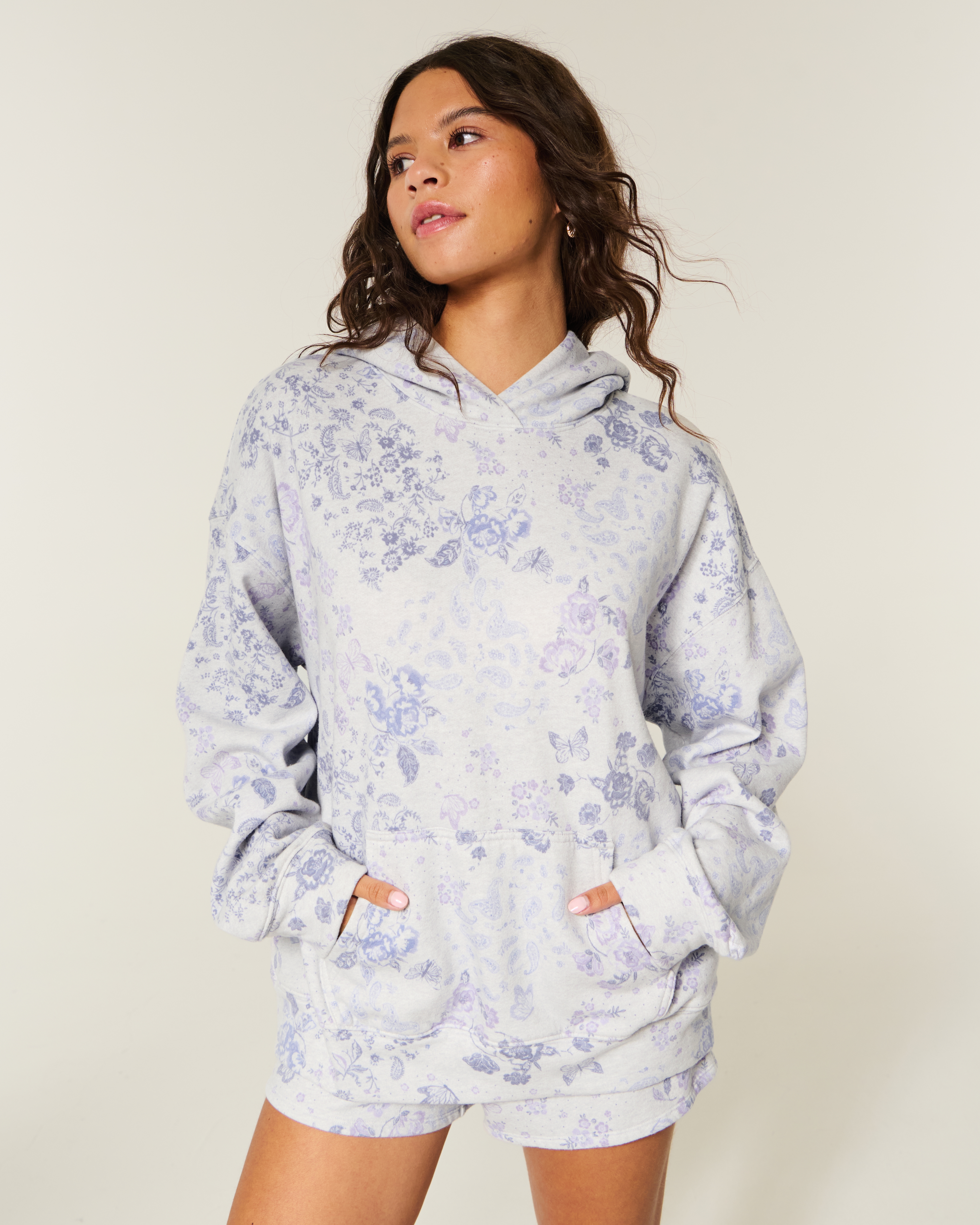 Oversized Pattern Hoodie