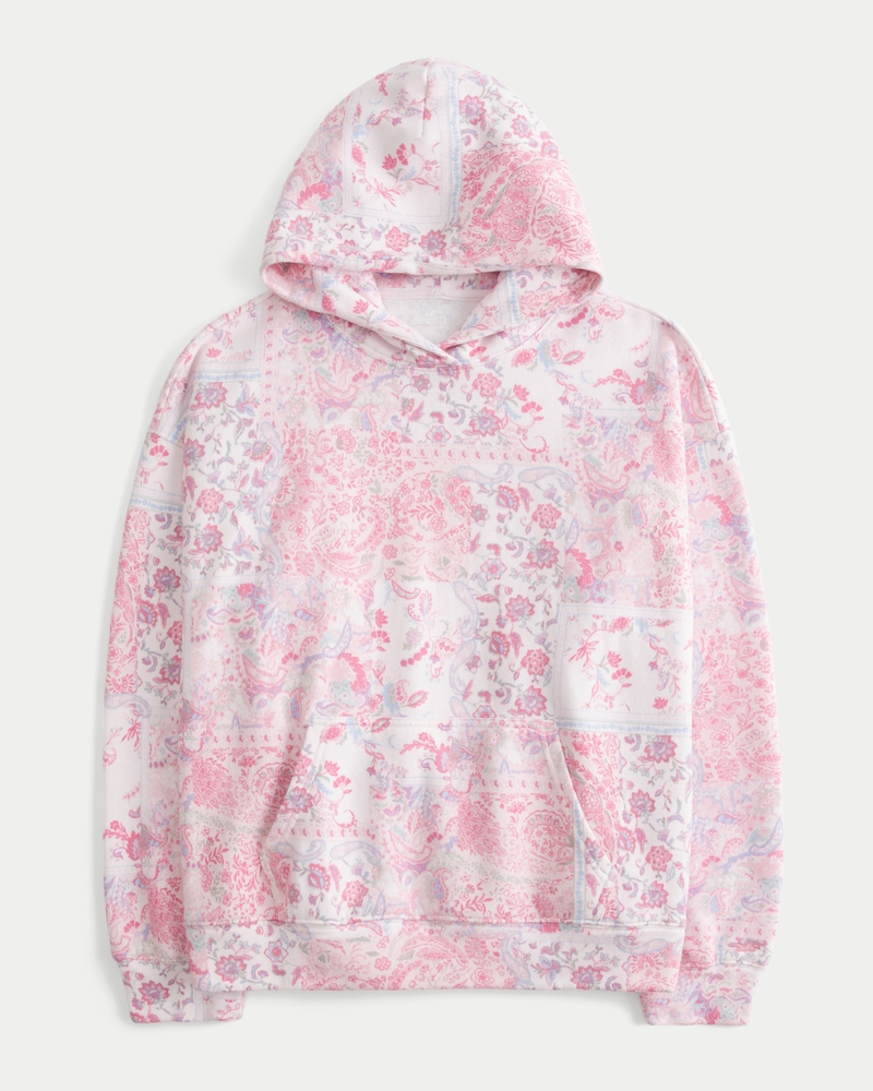 Oversized Pattern Hoodie