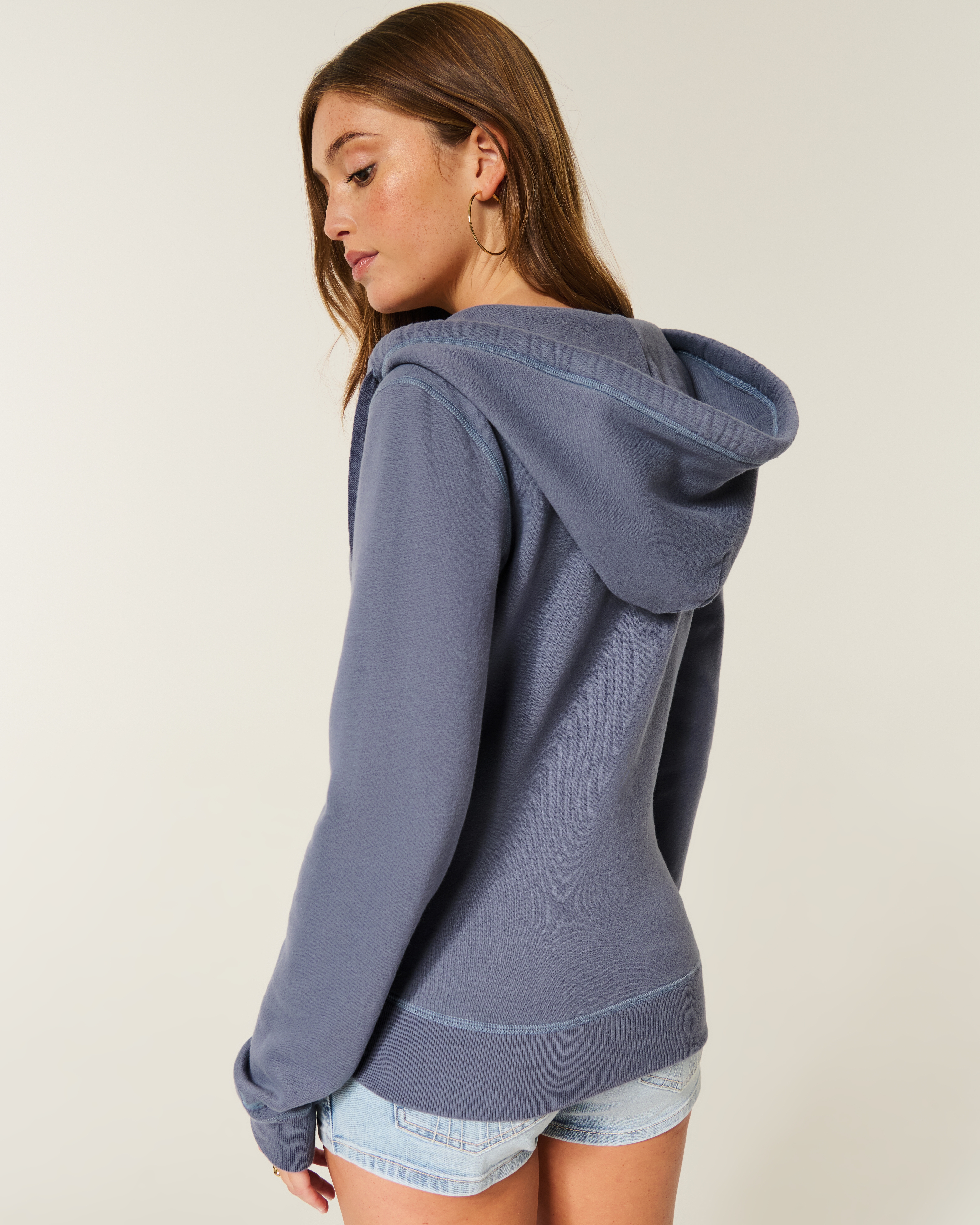 Extra Slim V-Neck Hoodie