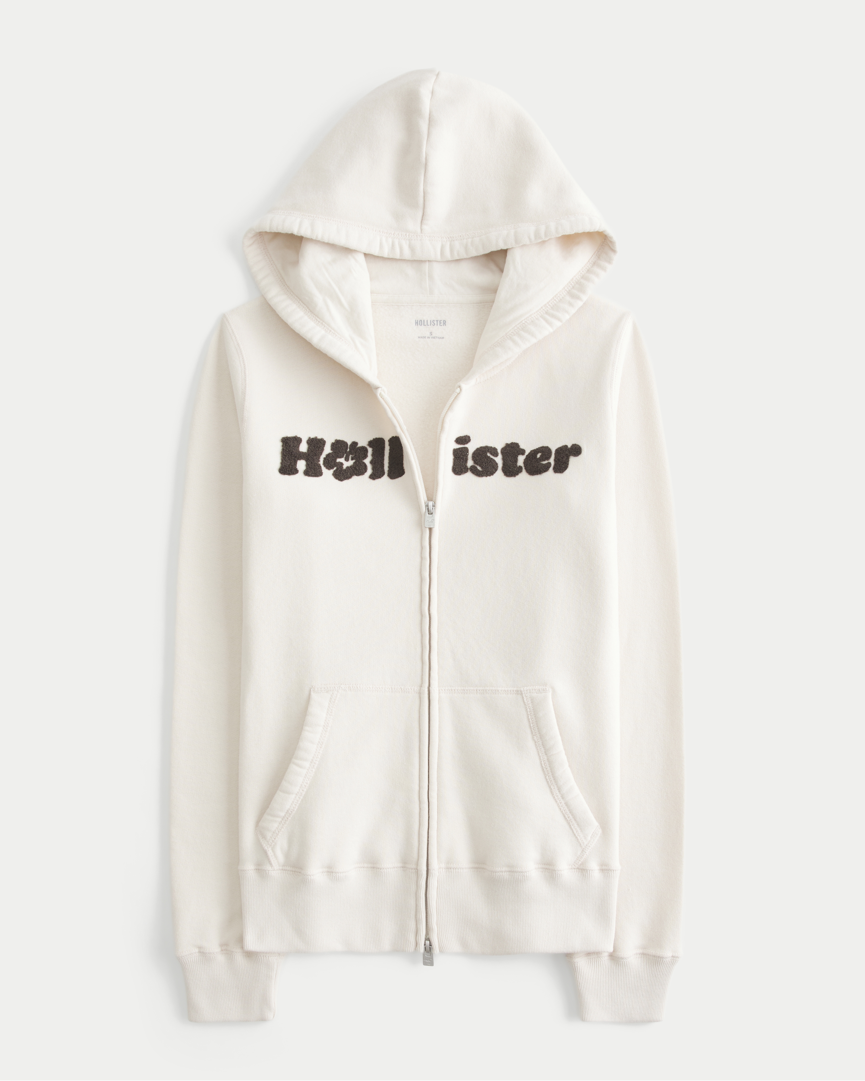 Chenille Logo Graphic Zip-Up Hoodie