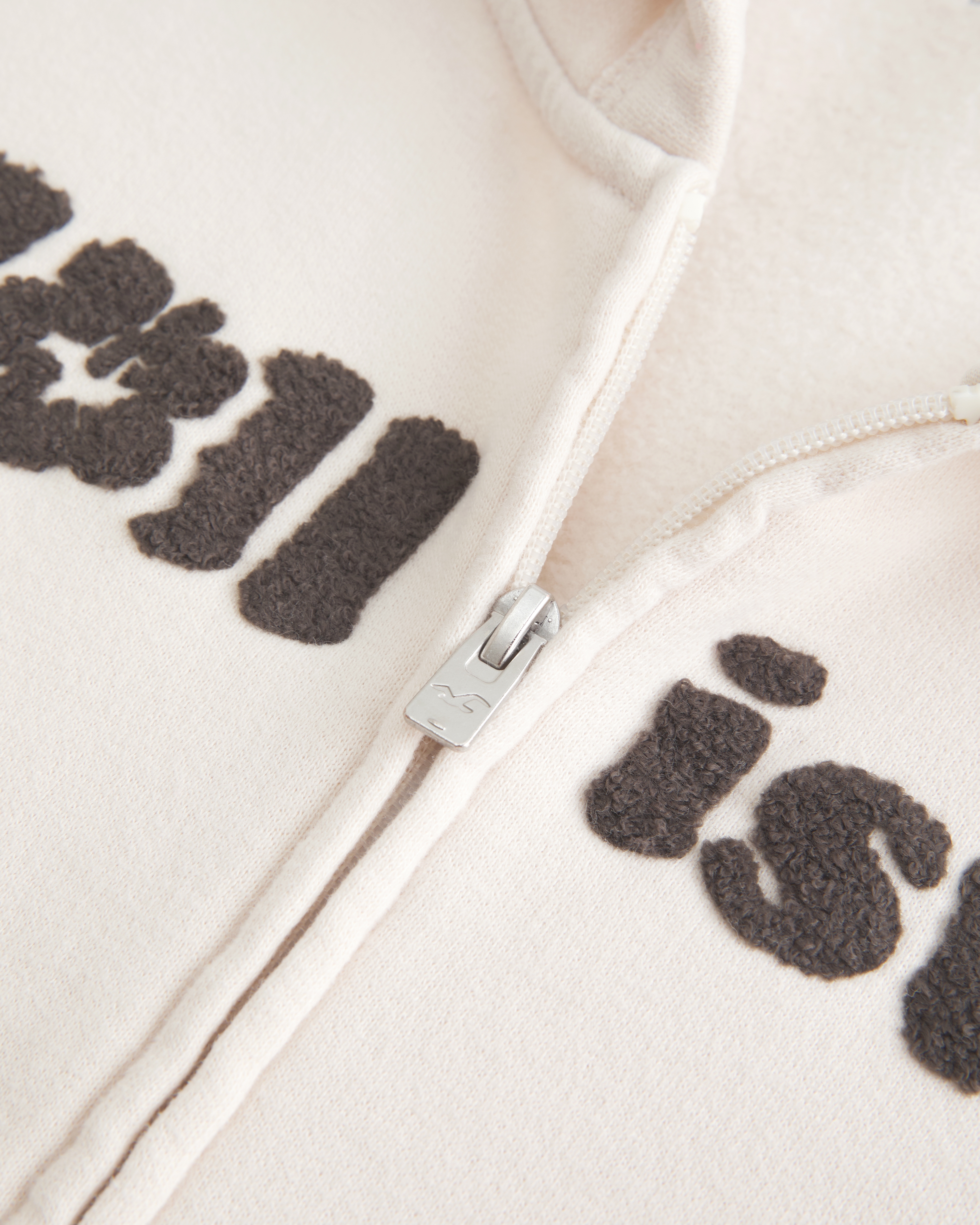 Chenille Logo Graphic Zip-Up Hoodie