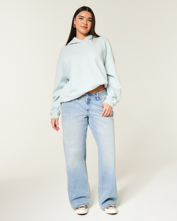 Oversized Hoodie, Dark Aqua view 2