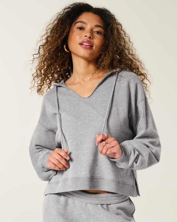 Hollister Feel Good Easy Hoodie, Heather Grey view 1