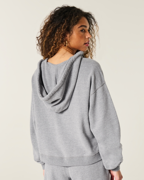 Hollister Feel Good Easy Hoodie, Heather Grey view 2