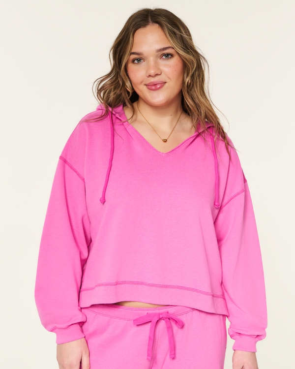 Hollister Feel Good Easy Hoodie, Dark Pink view 1