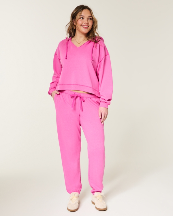 Hollister Feel Good Easy Hoodie, Dark Pink view 2